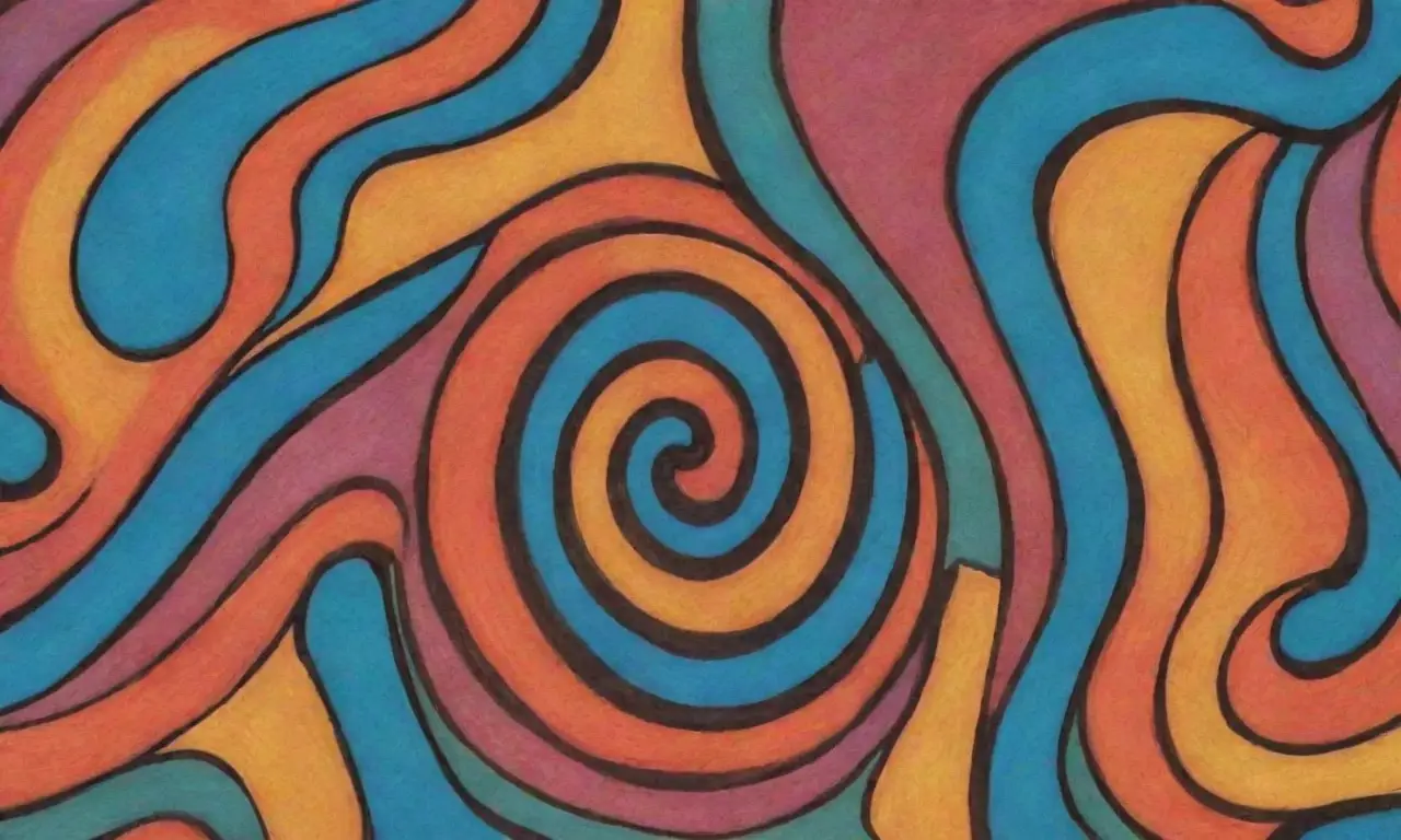 Una obra de arte combina líneas, colores y texturas para crear profundidad y movimiento