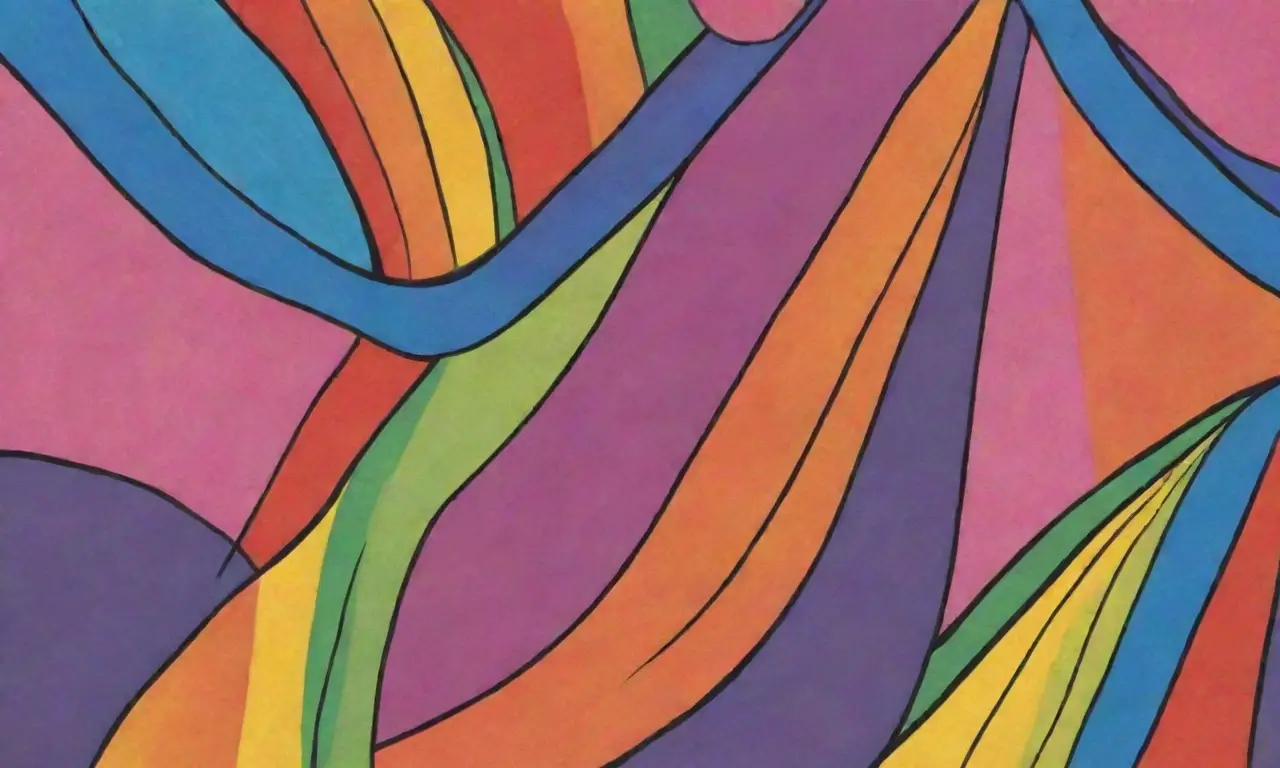 Colores vibrantes, líneas audaces y texturas intrincadas crean una composición dinámica y armoniosa