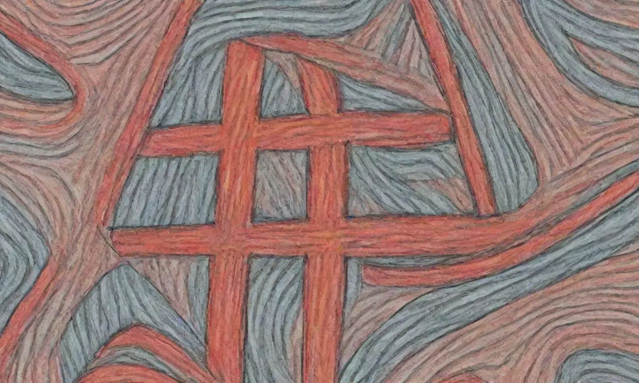 El diseño combina líneas, sombras, texturas y colores para crear profundidad y atractivo visual