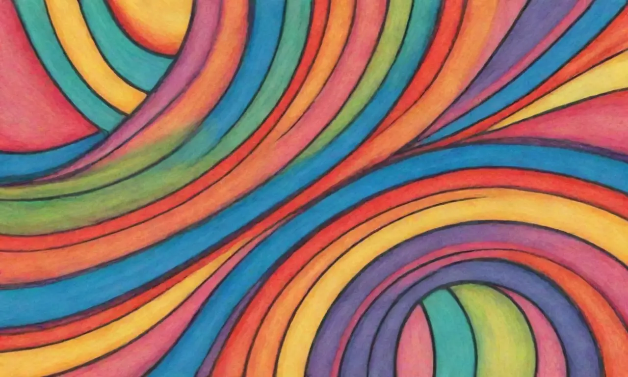Colores vibrantes y formas dinámicas crean una composición visualmente atractiva
