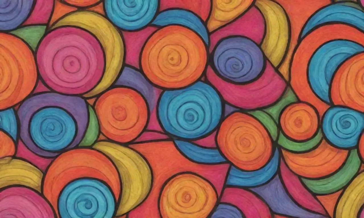 Líneas definidas y colores contrastantes crean profundidad y dinamismo en una composición visualmente atractiva