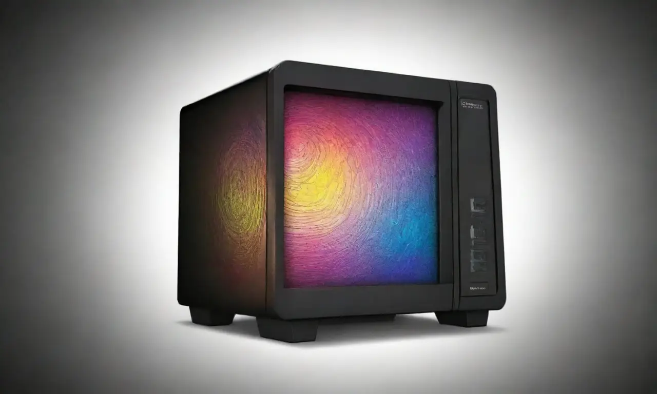 Un servidor elegante con líneas definidas, sombras suaves y colores vibrantes resalta sus características y opciones de uso