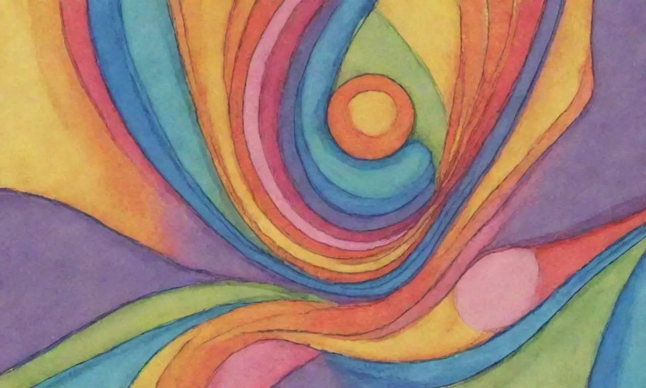 Colores vibrantes y formas creativas se combinan para evocar movimiento y alegría en un diseño dinámico