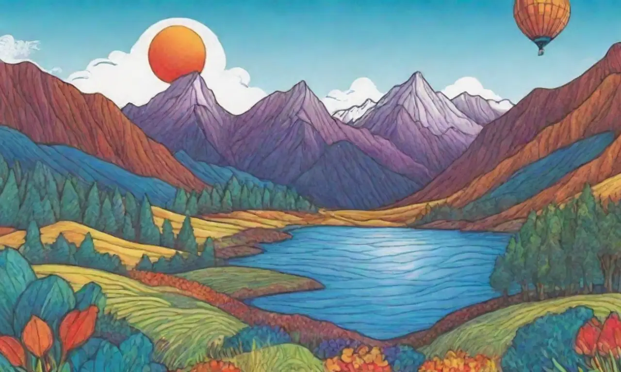 Un diseño vibrante y detallado evoca paisajes y movimiento en un globo terráqueo
