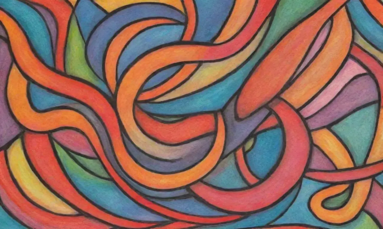 Las líneas definidas, sombras suaves, colores vibrantes y texturas intrincadas crean una composición dinámica y rica en detalles