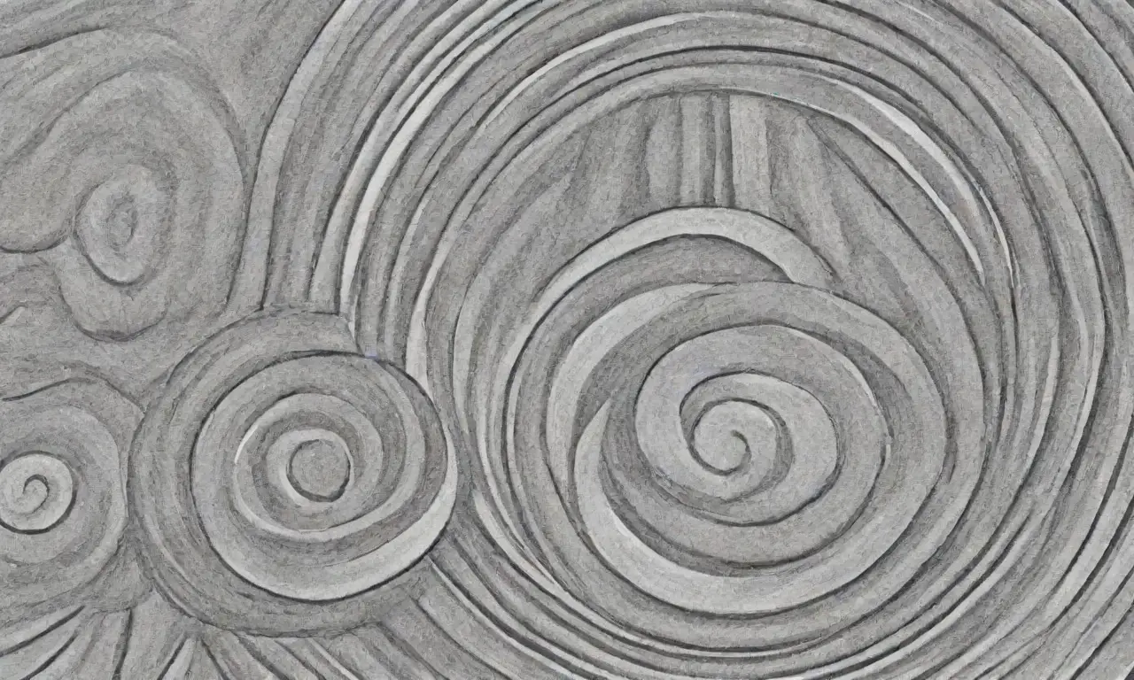 El diseño combina líneas, sombras, texturas y colores para crear una composición equilibrada y atractiva