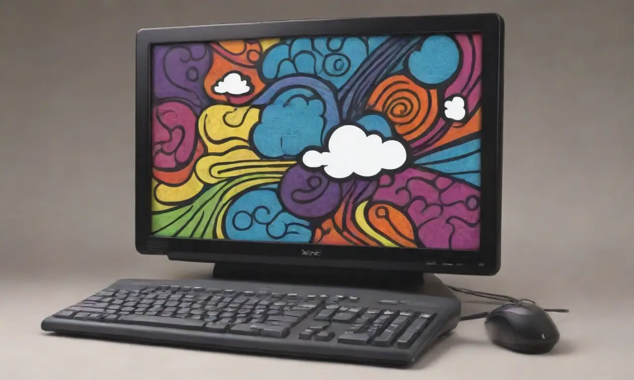Diseño digital con líneas audaces, texturas intrincadas y colores vibrantes