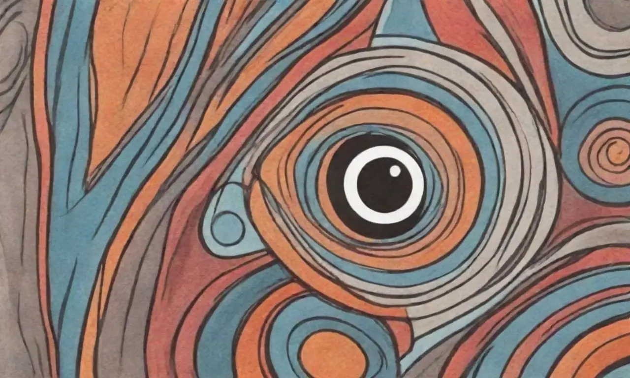 El diseño combina líneas, sombras, texturas y colores para crear una composición equilibrada y dinámica