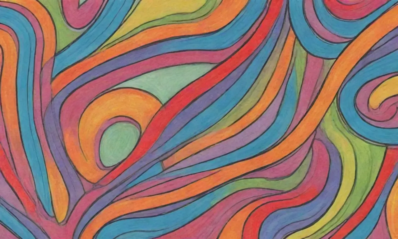 El diseño combina líneas, colores y texturas para crear profundidad y atractivo visual