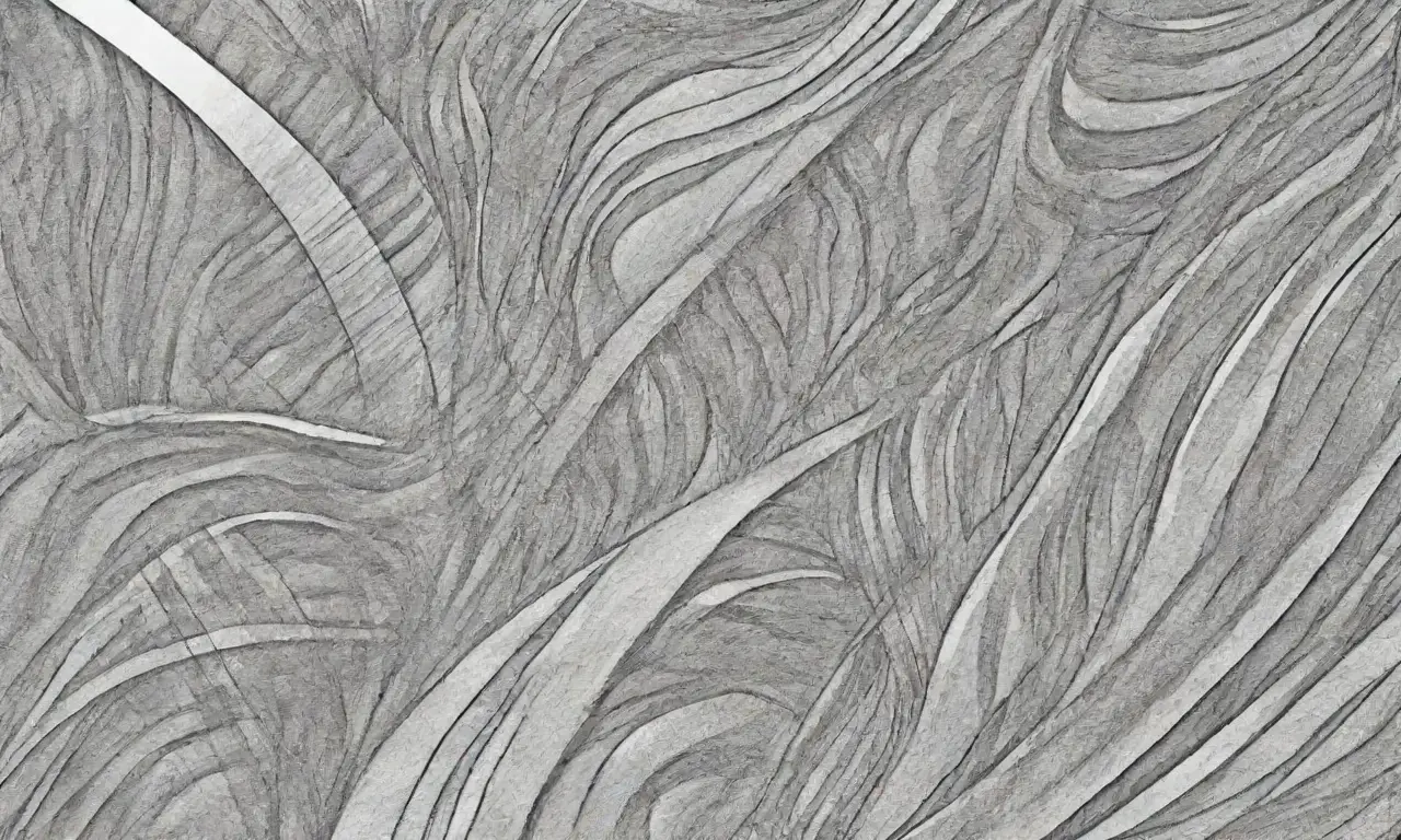 El diseño combina líneas, sombras, texturas y colores para crear profundidad y atractivo visual