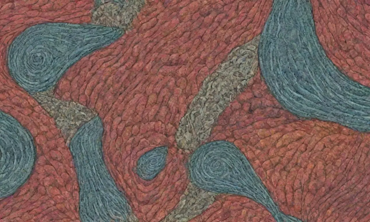 El arte combina líneas intrincadas, sombras suaves y texturas variadas para crear profundidad y movimiento
