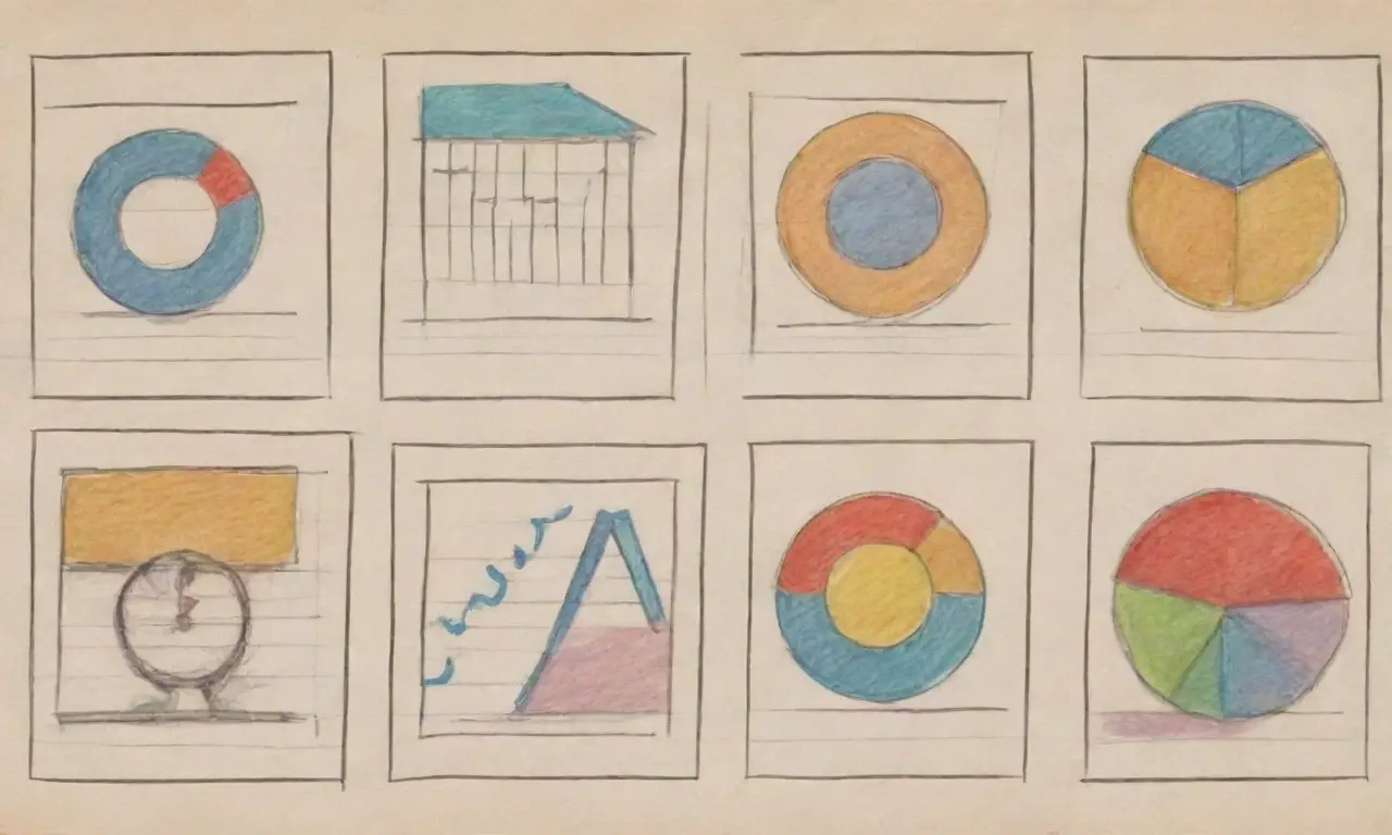 Elementos visuales como líneas, sombras y colores crean gráficos atractivos y dinámicos
