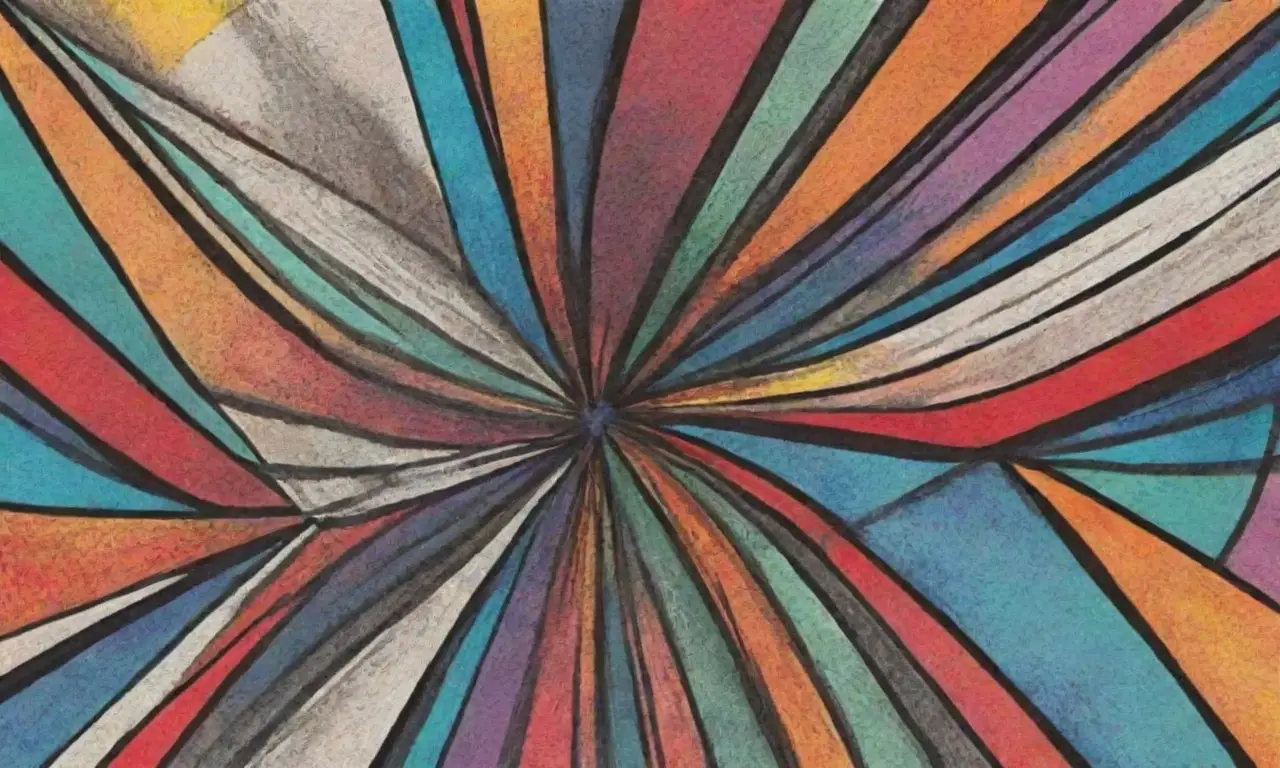 Una composición vibrante con líneas audaces, sombras suaves, texturas intrincadas y colores contrastantes que invitan a la exploración