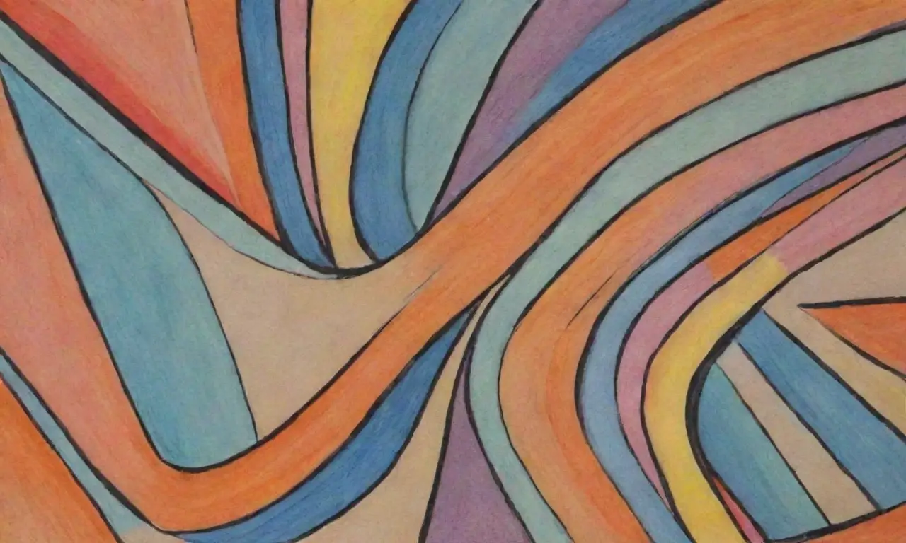 La obra combina líneas, texturas y colores para crear profundidad, movimiento y emoción