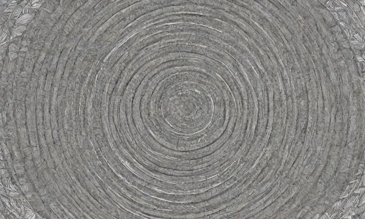 Un intrincado trabajo de líneas y sombras crea una composición dinámica y dimensional