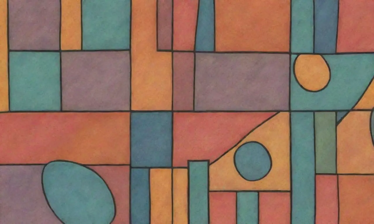 Una composición equilibrada y dinámica utiliza líneas, colores y texturas para transmitir profundidad y significado