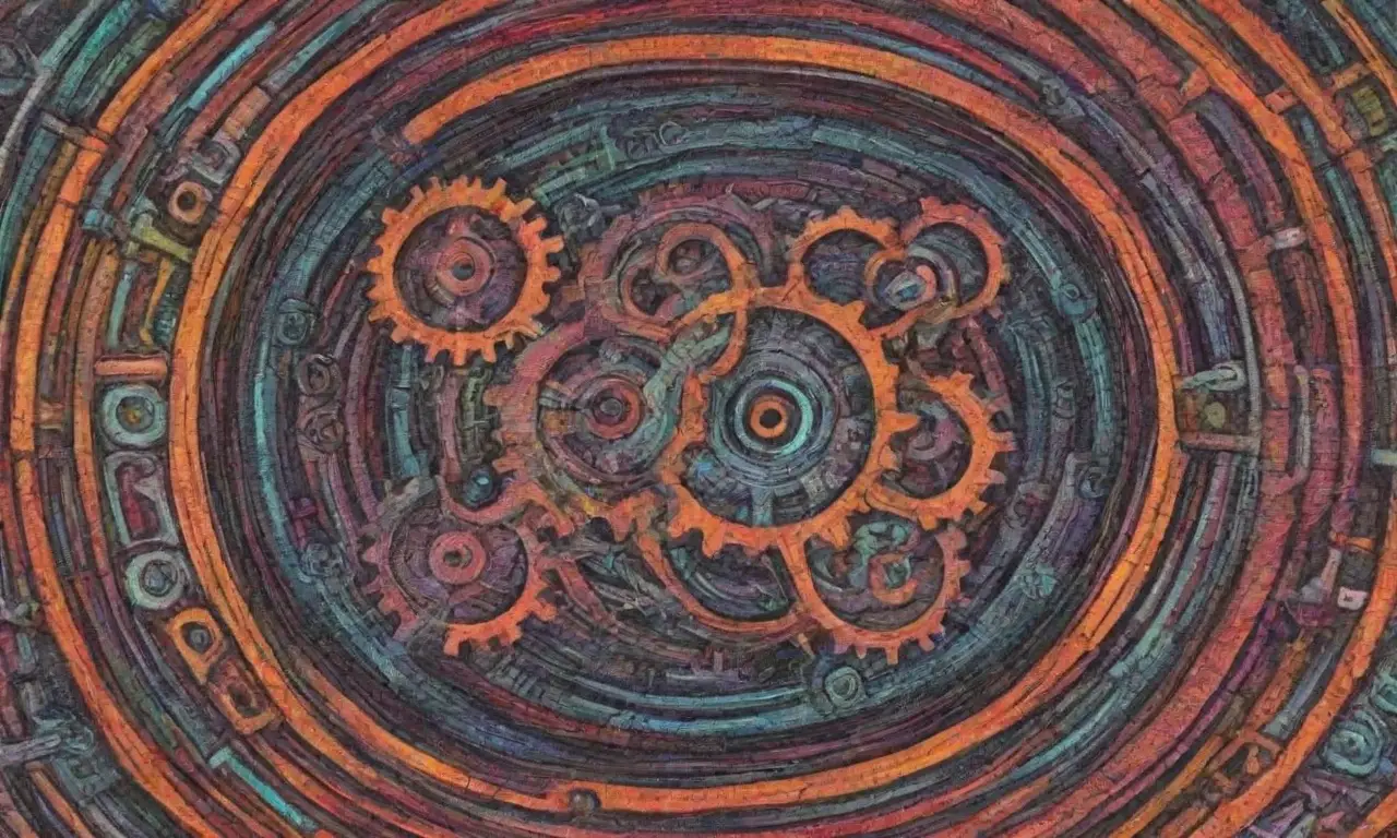 Un diseño vibrante y dinámico resalta estrategias SEO con texturas, colores y formas que sugieren movimiento e innovación