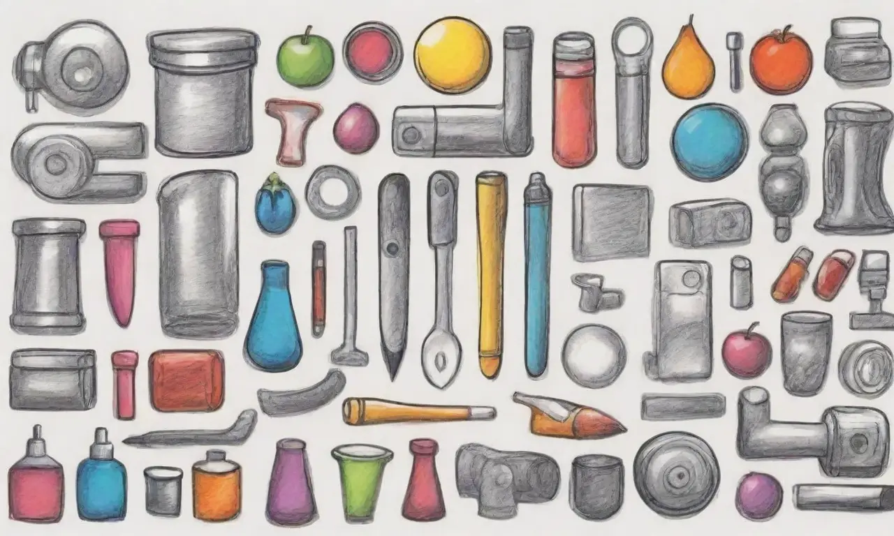 Se utilizan líneas, colores y formas para representar herramientas SEO de manera visual y efectiva