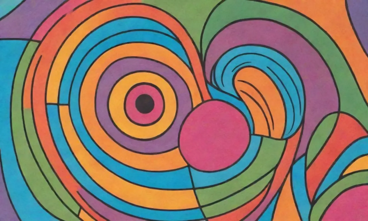 Colores vibrantes y formas dinámicas crean composiciones visuales cautivadoras