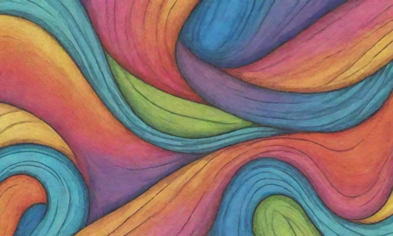 Colores vibrantes y gradientes suaves crean una composición digital compleja y atractiva