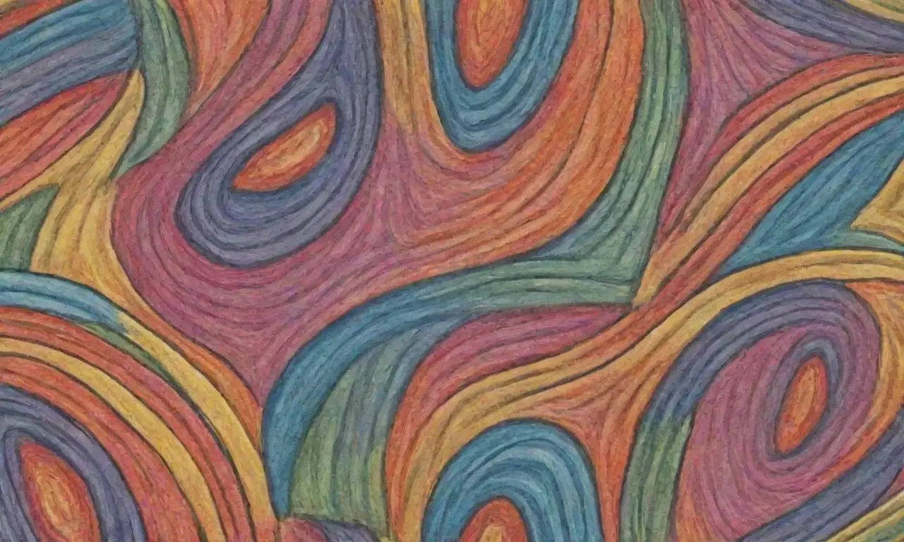 Colores vibrantes, líneas intrincadas y texturas crean una composición armoniosa y cautivadora