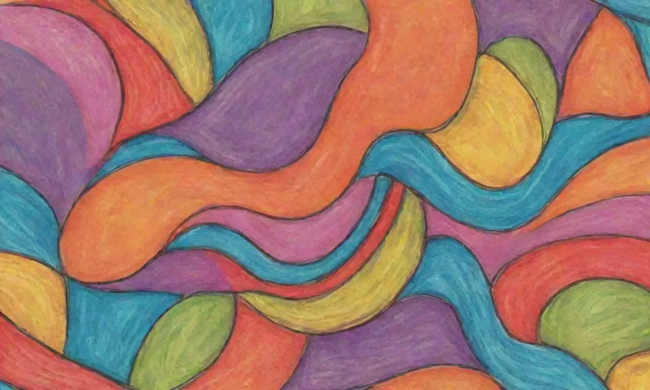 Colores vibrantes, líneas audaces y texturas intrincadas crean una composición dinámica y emocional