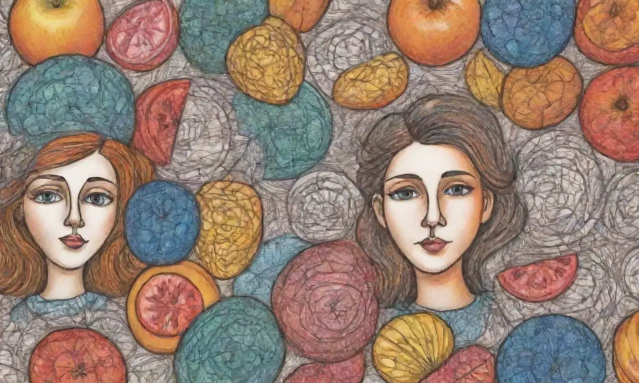 Líneas audaces y colores contrastantes crean una composición dinámica y compleja