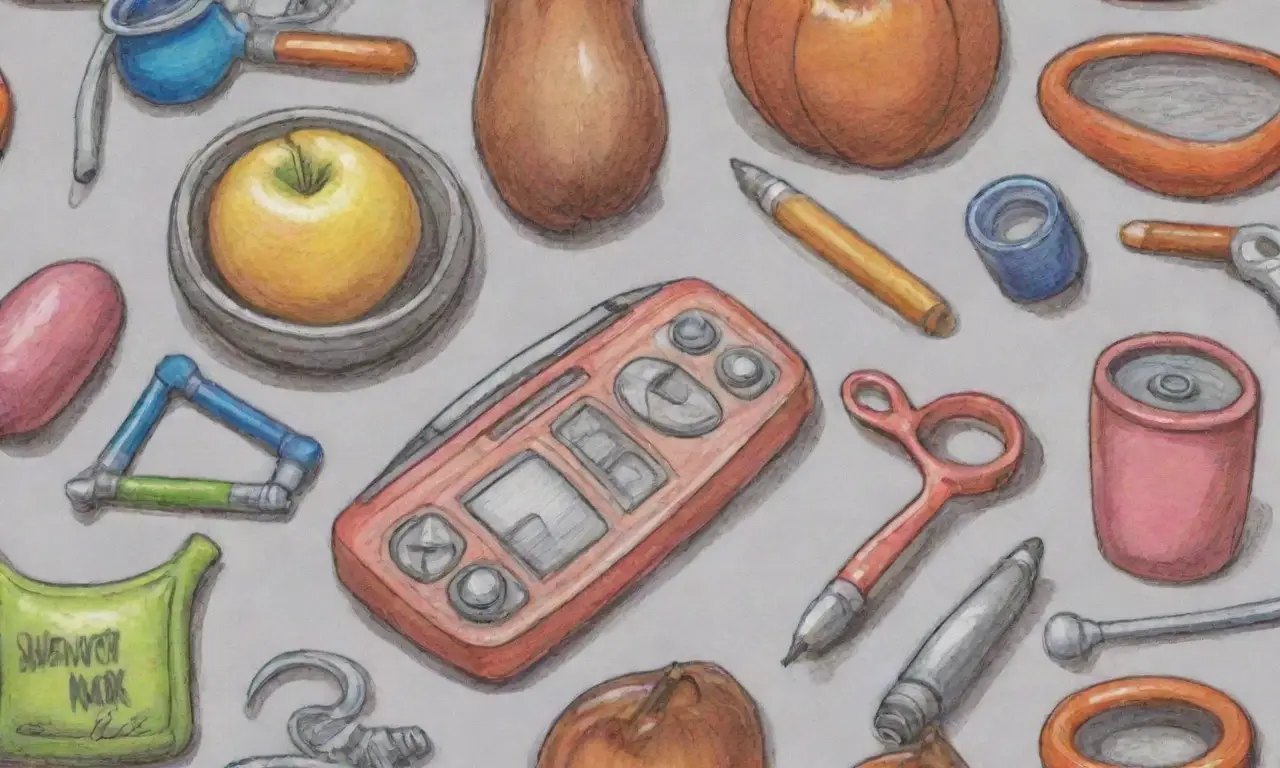 Un diseño complejo de herramientas interconectadas con sombras suaves y colores contrastantes que guía la mirada del espectador