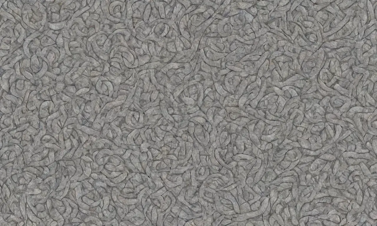 Un intrincado diseño visual combina líneas, texturas y colores para crear una composición equilibrada y dinámica