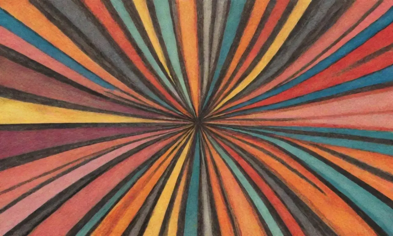 Una obra de arte compleja que combina líneas, texturas y colores para evocar emociones y profundidad