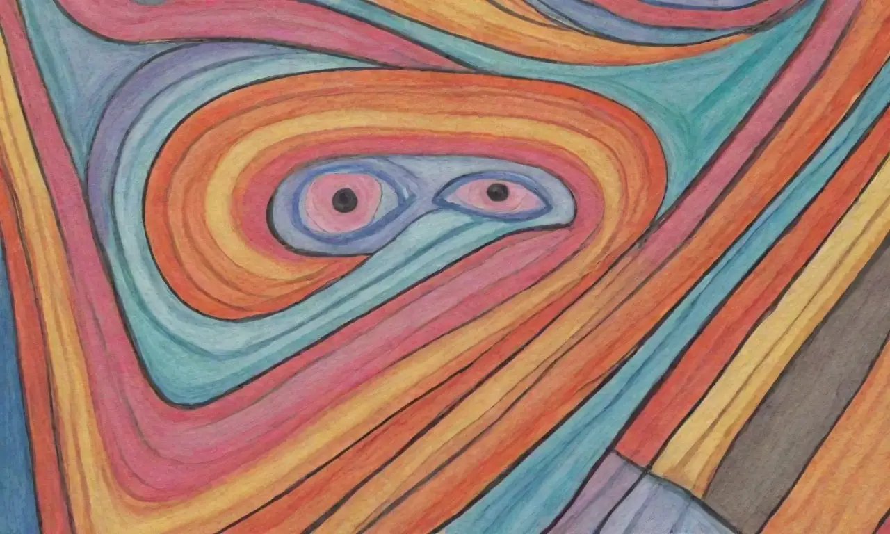 Elementos visuales como líneas, colores y texturas crean profundidad y movimiento en la composición