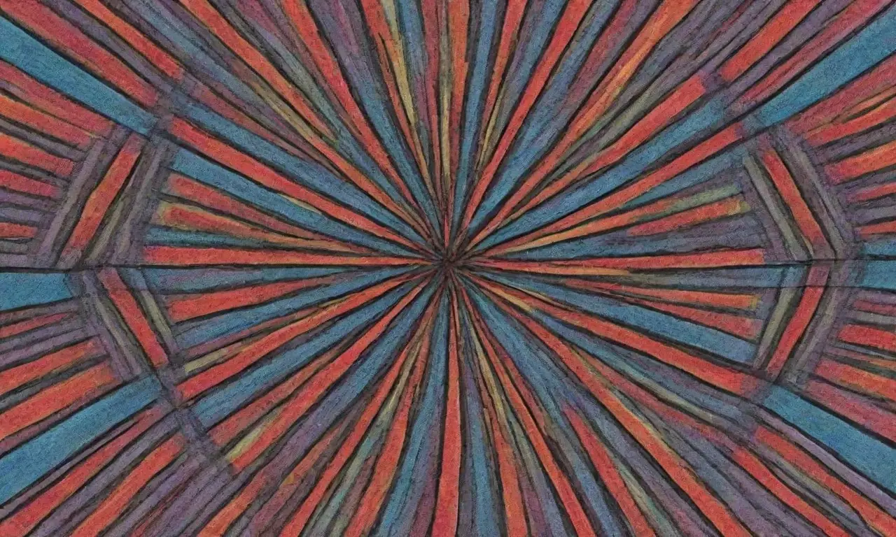 Un diseño vibrante y detallado combina líneas, texturas y colores para crear profundidad y armonía visual