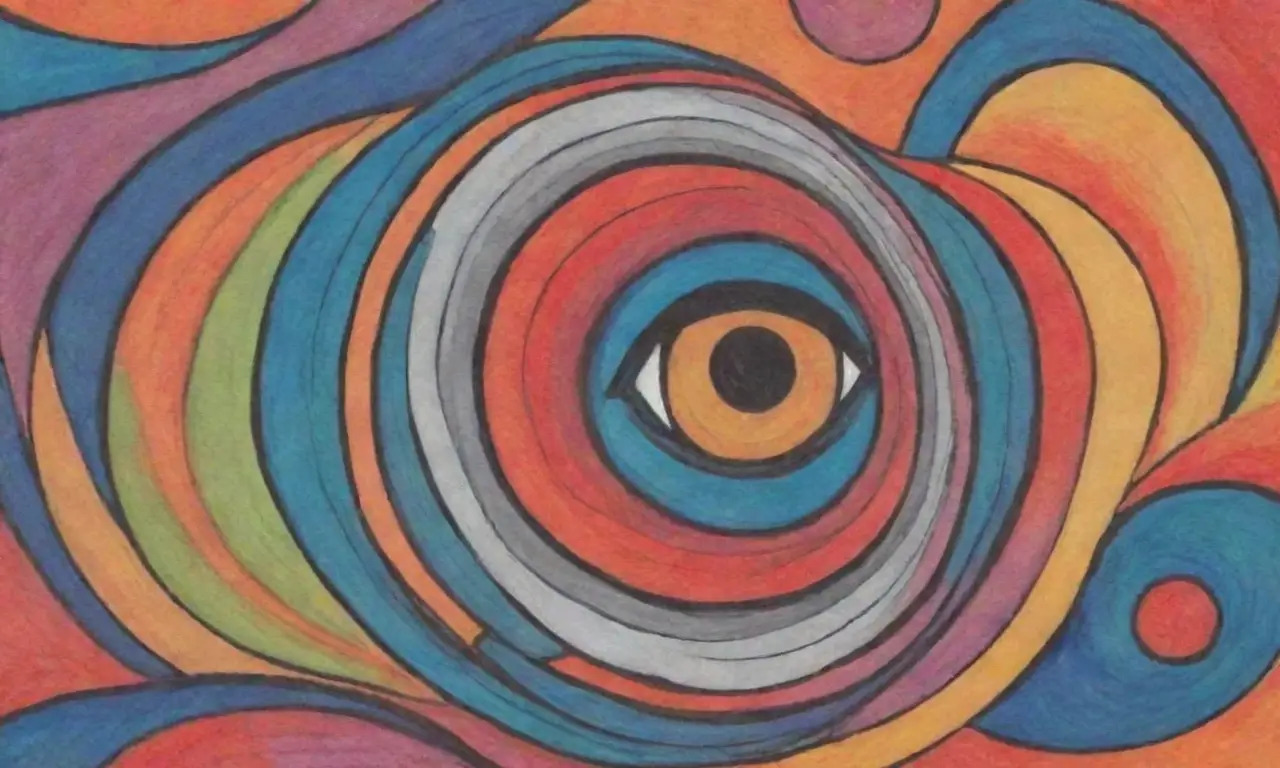 Líneas audaces y colores contrastantes crean una composición dinámica y compleja