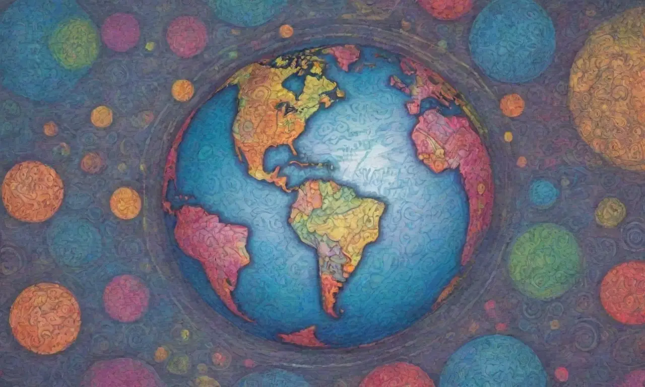 Un diseño global resalta la interconexión y seguridad a través de colores vibrantes y formas dinámicas