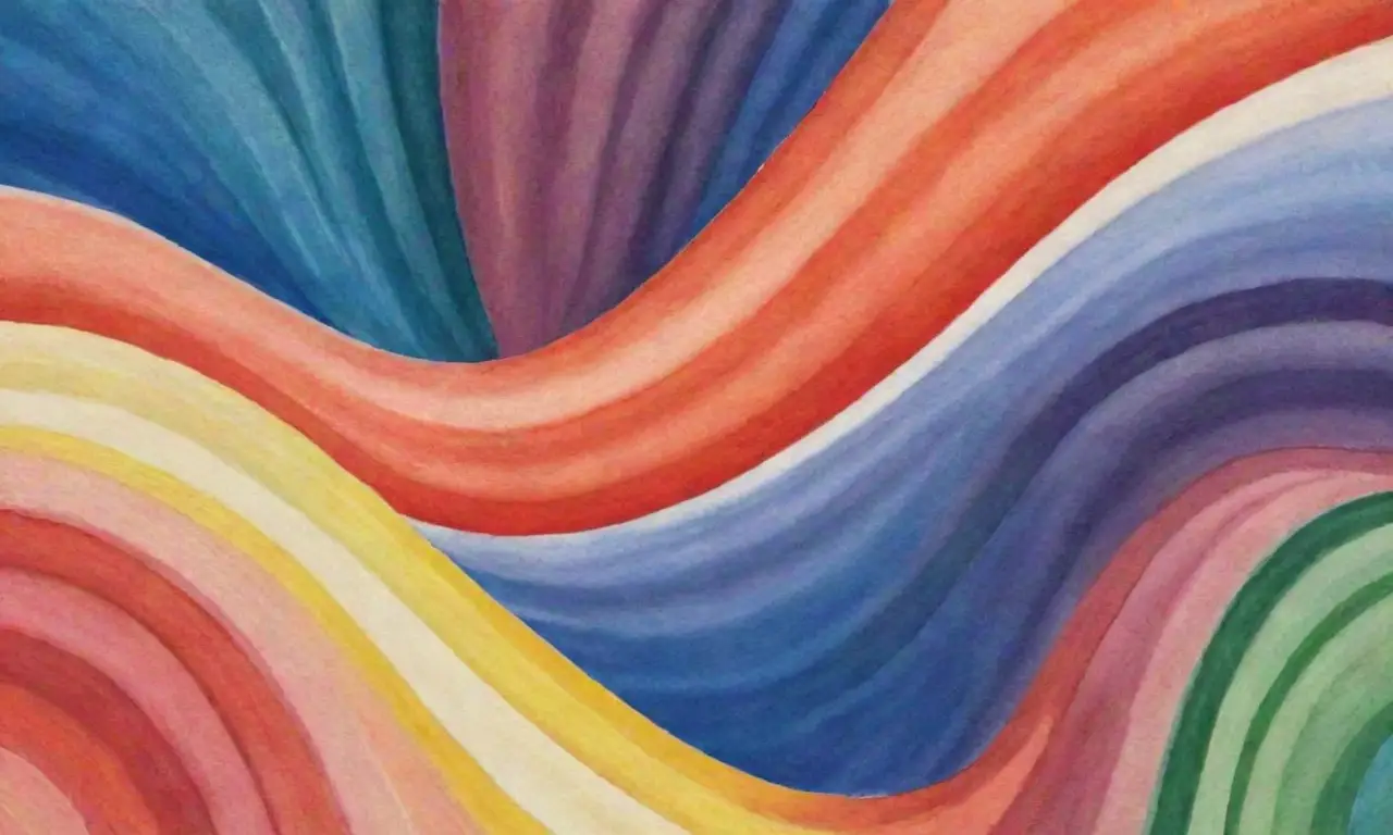 Líneas suaves y colores vibrantes crean una composición emocionalmente rica y conectiva