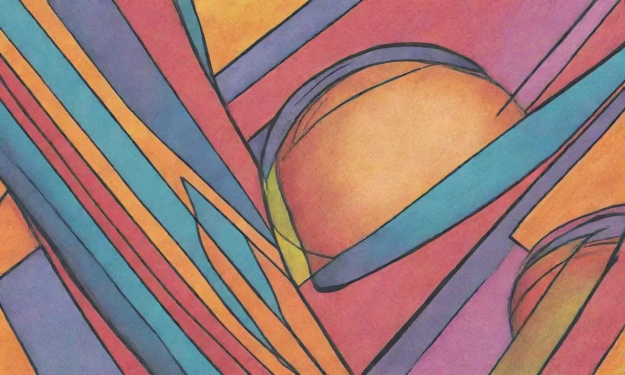 Líneas audaces y colores vibrantes destacan herramientas de IA en una composición dinámica y equilibrada