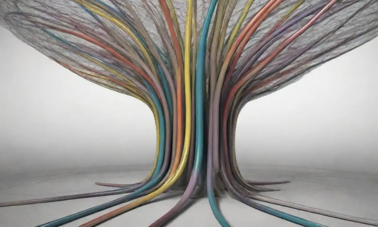 Un diseño visualmente equilibrado resalta un servidor central y sus conexiones a través de texturas, sombras y colores armónicos