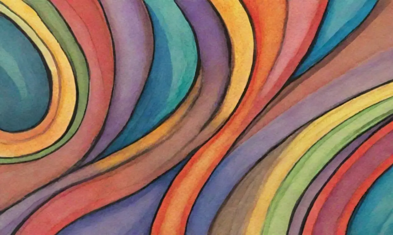 Colores vibrantes y formas definidas crean una composición equilibrada y dinámica