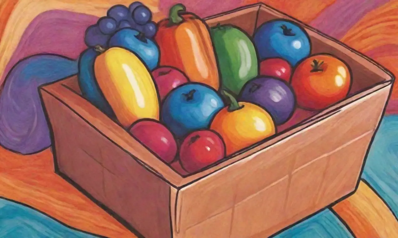 Colores vibrantes y texturas ricas crean una composición dinámica y atractiva