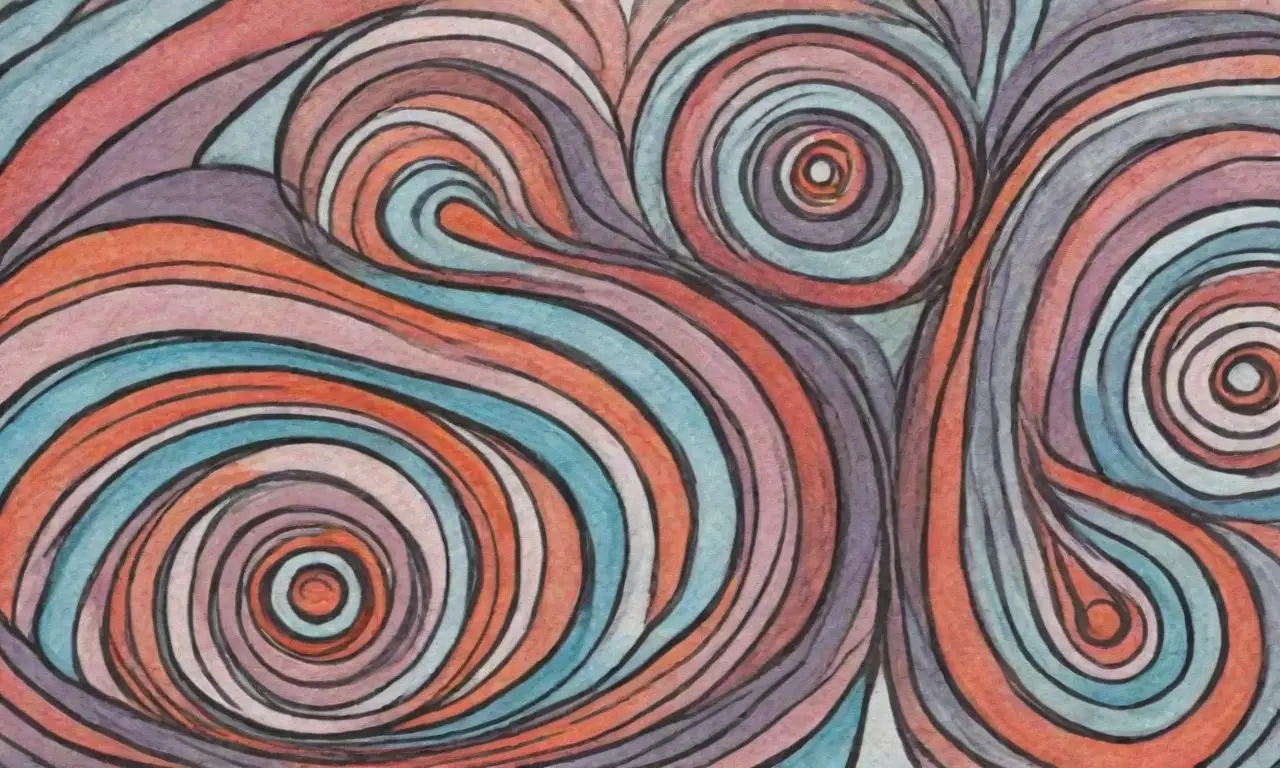 El diseño combina líneas intrincadas, sombras suaves, texturas ricas y colores contrastantes para crear una composición dinámica y armoniosa