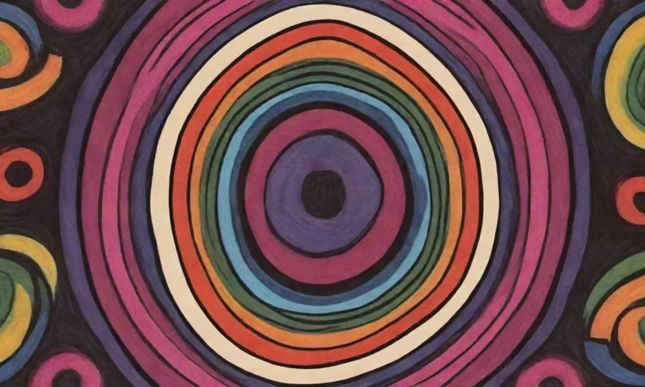 Una composición vibrante y dinámica con líneas, texturas y colores que crean profundidad y movimiento