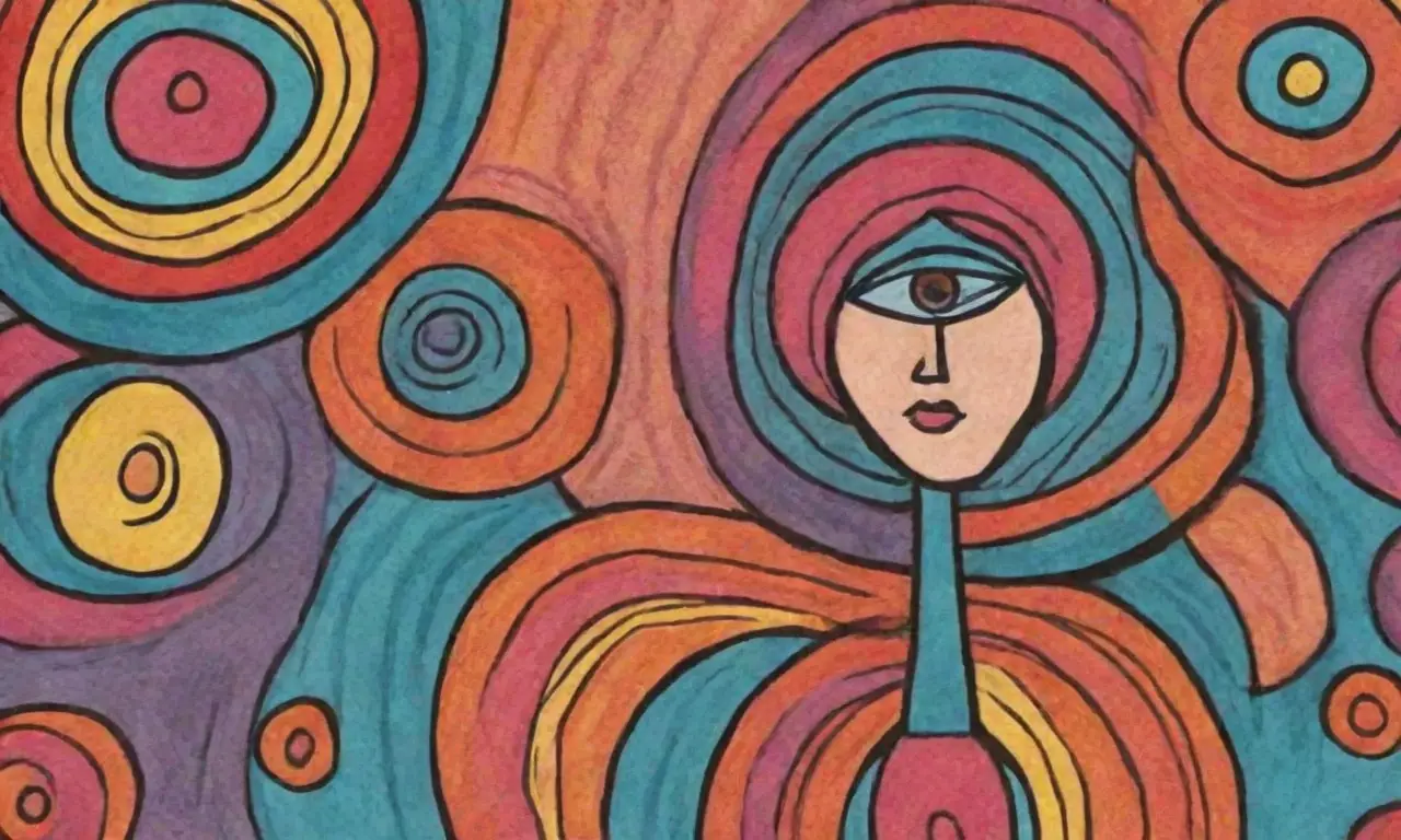Un diseño visualmente complejo y dinámico que combina líneas, texturas y colores para evocar creatividad y profundidad
