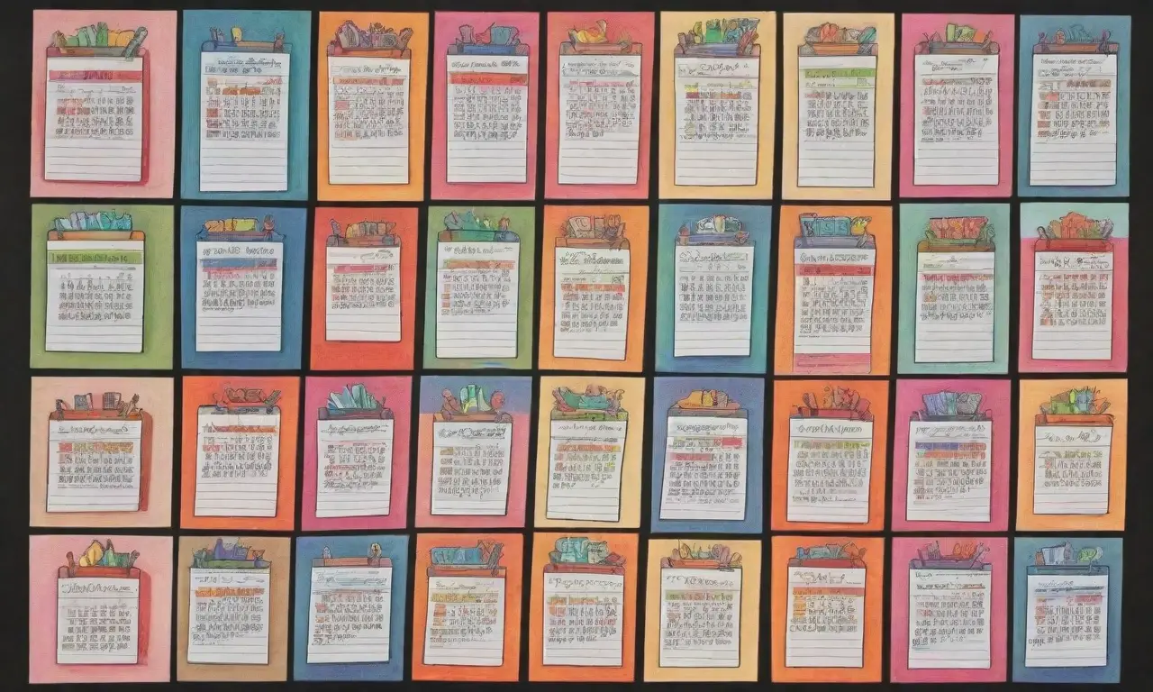 Un calendario vibrante y organizado con elementos visuales atractivos y equilibrados