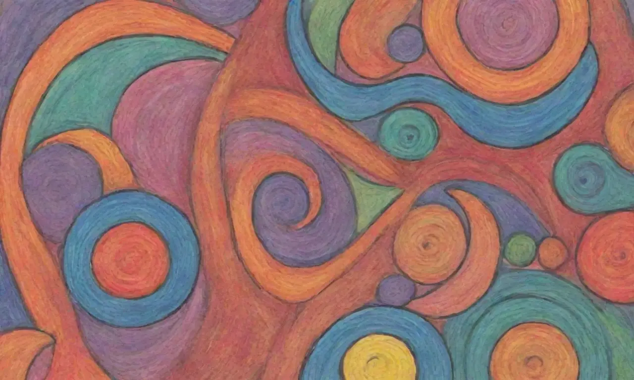 Colores vibrantes y detalles intrincados crean una composición armoniosa y emocional