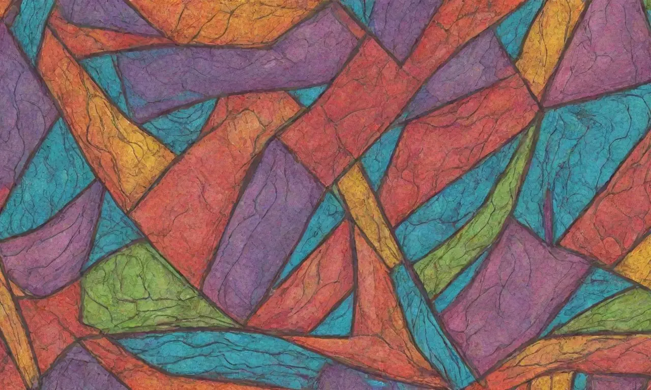 Colores vibrantes y detalles intrincados crean una composición visualmente rica y dinámica
