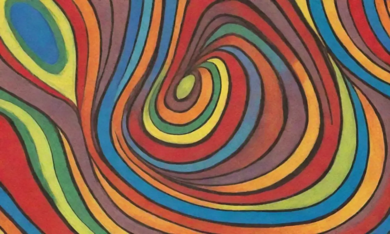 Colores vibrantes y formas definidas crean una composición dinámica y armónica