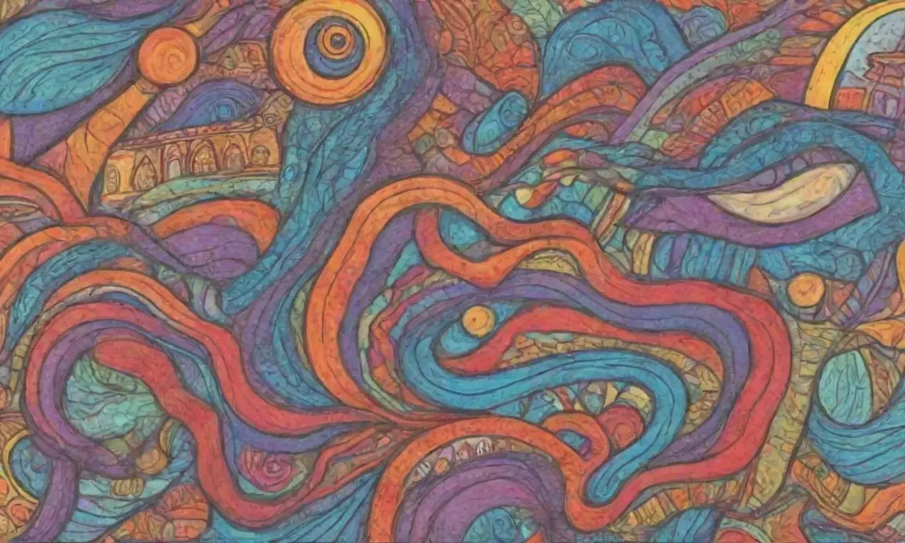 Colores vibrantes y detalles intrincados crean una composición visual que invita a la aventura
