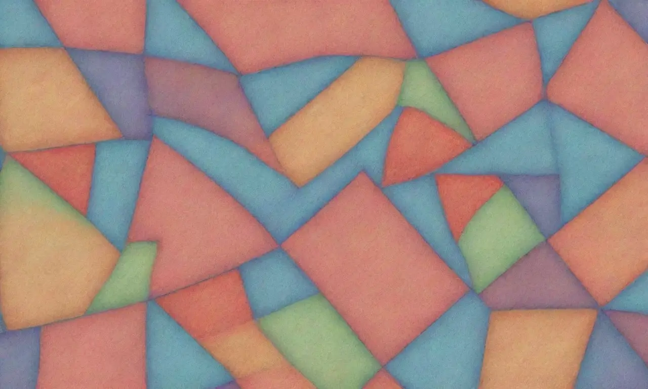 Un diseño complejo combina líneas, sombras, texturas y colores para crear profundidad y armonía visual
