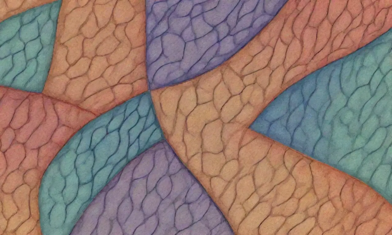 Un intrincado trabajo de líneas y sombras crea una composición dinámica y compleja que refleja conexiones y emociones