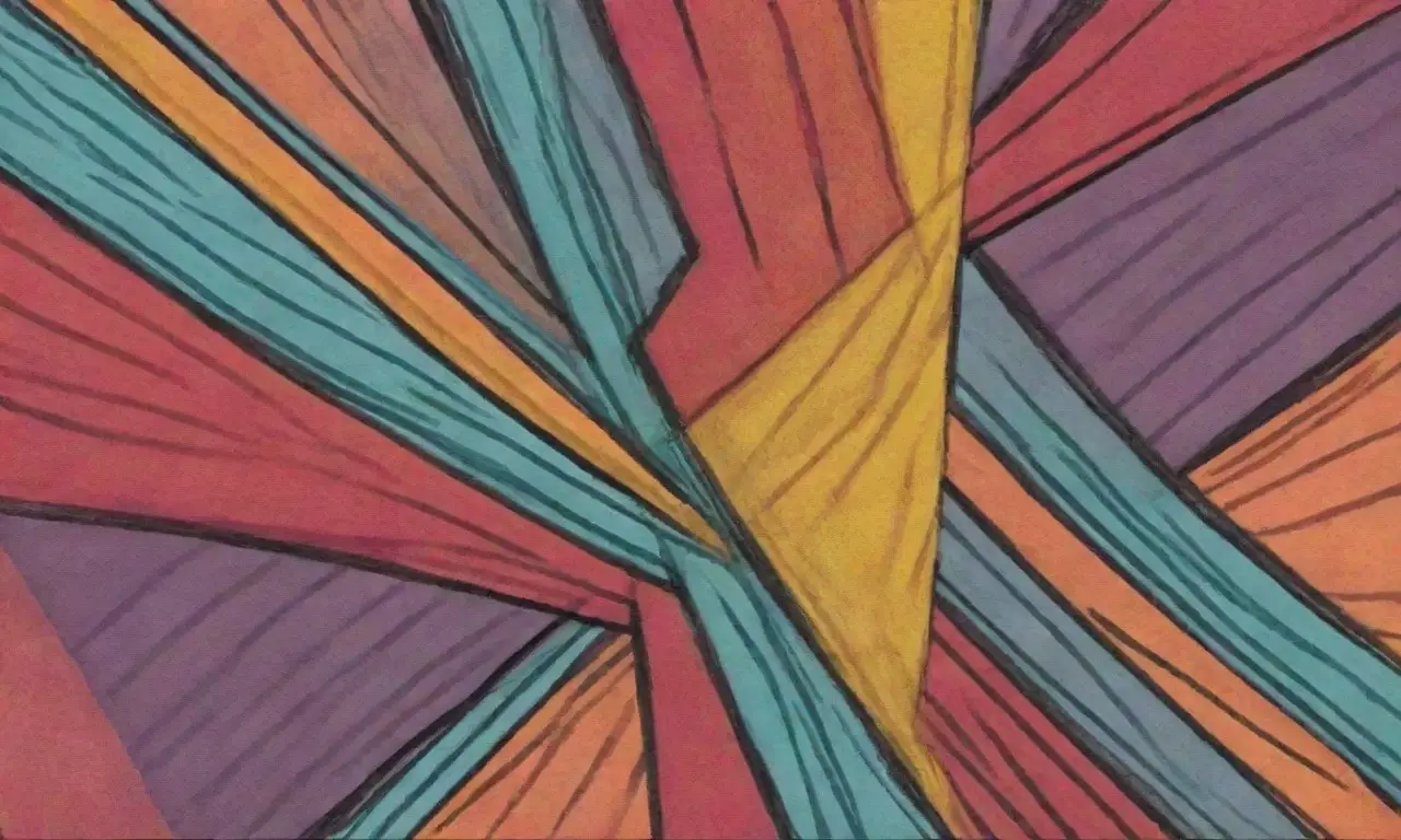 Un gráfico central con líneas audaces, sombras suaves, texturas intrincadas y colores vibrantes crea una composición armoniosa y dinámica